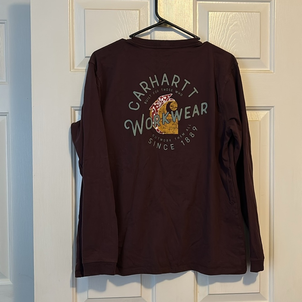 Carhartt Women's Long Sleeve Shirt Workwear Graphic with Pocket t-shirt